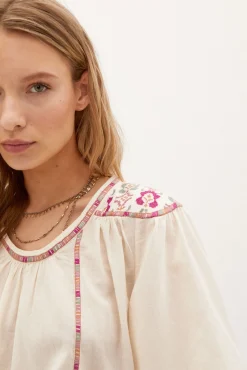 Iselda. Blusa De Algodon Bordada^Hoss Intropia Store