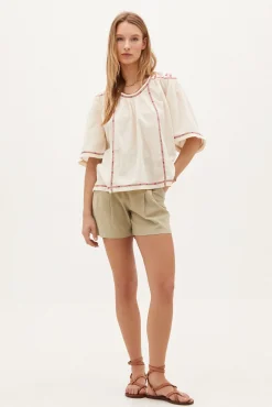 Iselda. Blusa De Algodon Bordada^Hoss Intropia Store