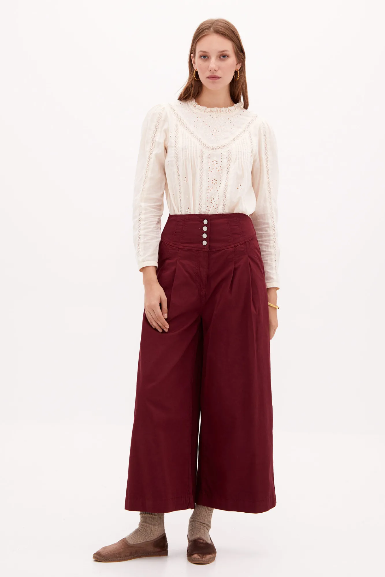 Jane Vaqueros Anchos Con Pespuntes^Hoss Intropia Shop