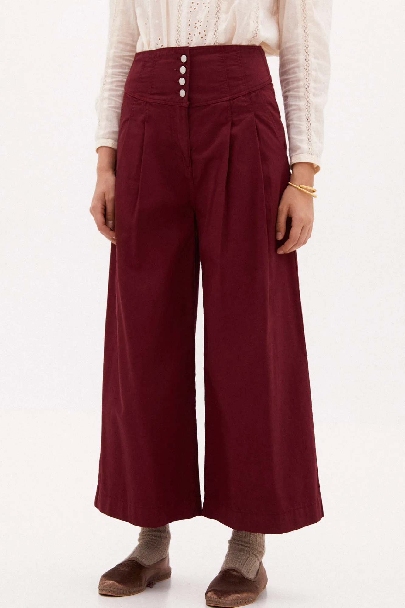Jane Vaqueros Anchos Con Pespuntes^Hoss Intropia Shop