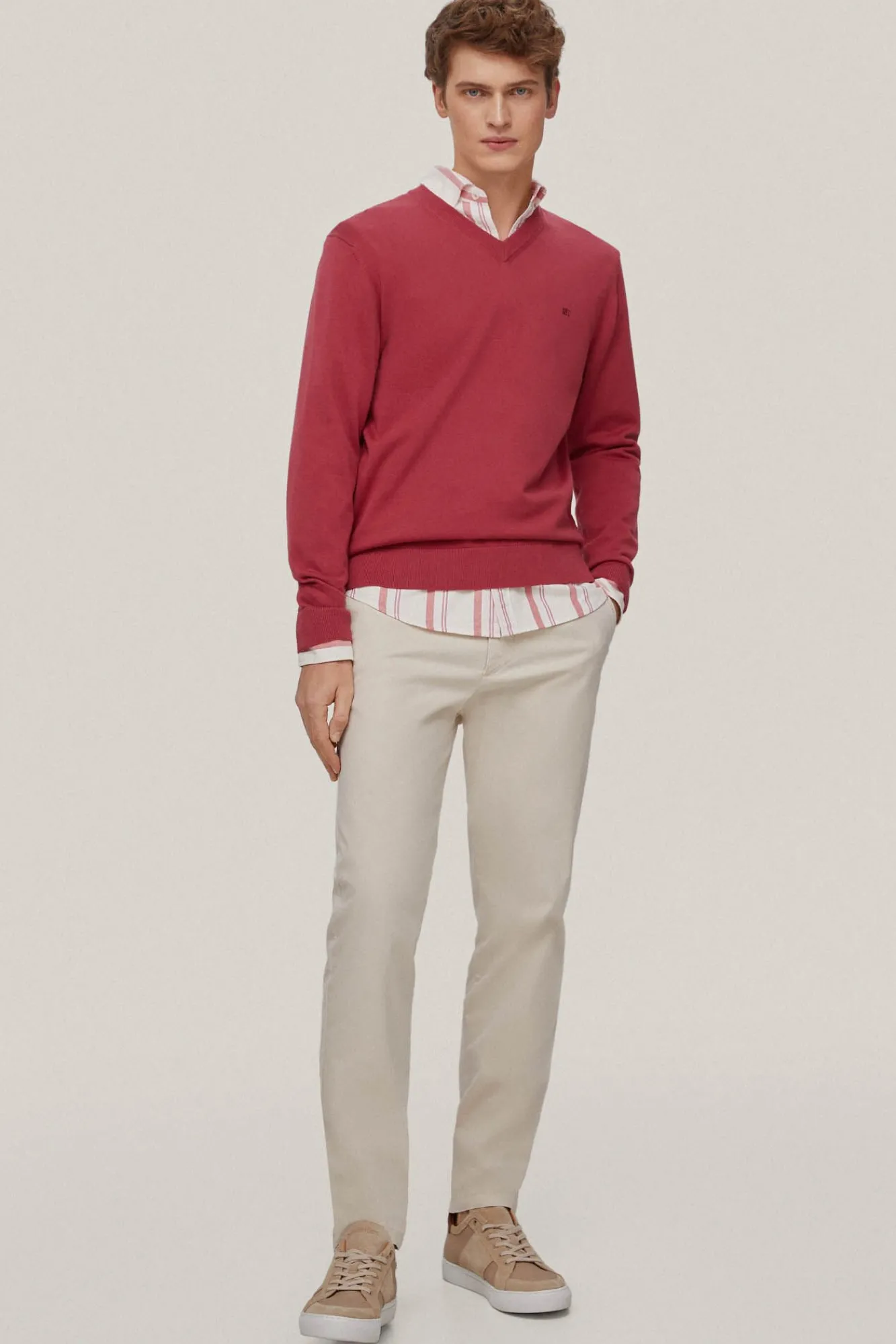 Jersey Algodon Cuello Pico Basico^Pedro del Hierro Best