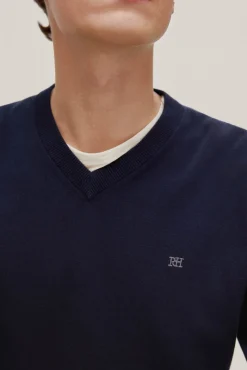 Jersey Algodon Cuello Pico Basico^Pedro del Hierro Hot