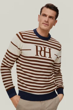 Jersey Cuello Redondo Rayas Con Logo Pecho^Pedro del Hierro Best