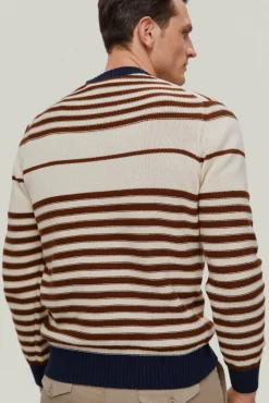 Jersey Cuello Redondo Rayas Con Logo Pecho^Pedro del Hierro Best