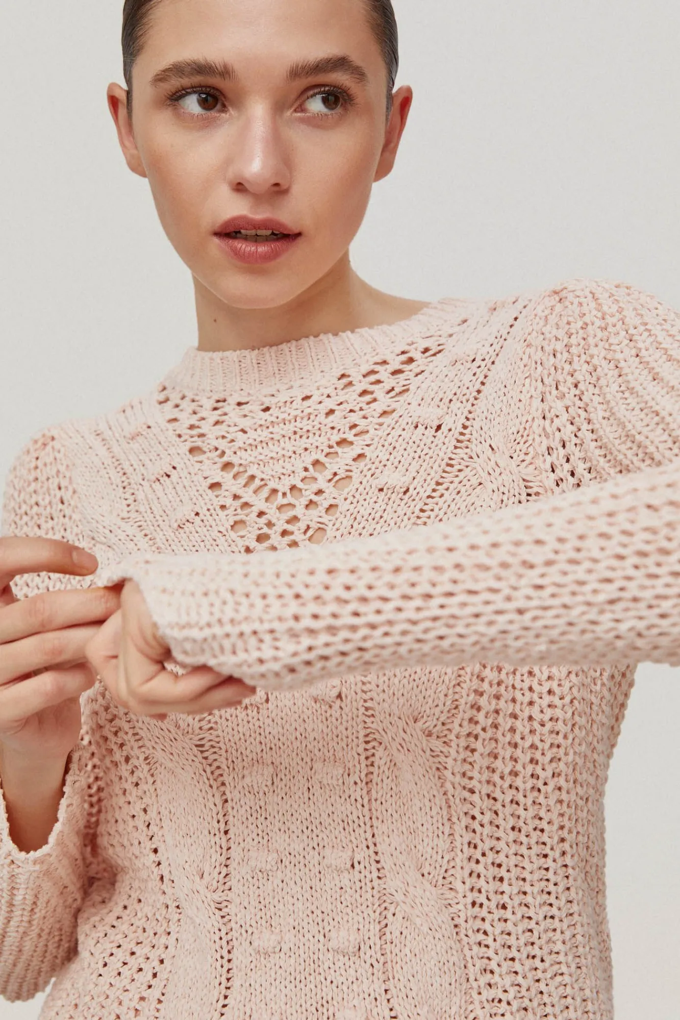 Jersey De Ochos Y Calados Manga Abullonada^Pedro del Hierro New