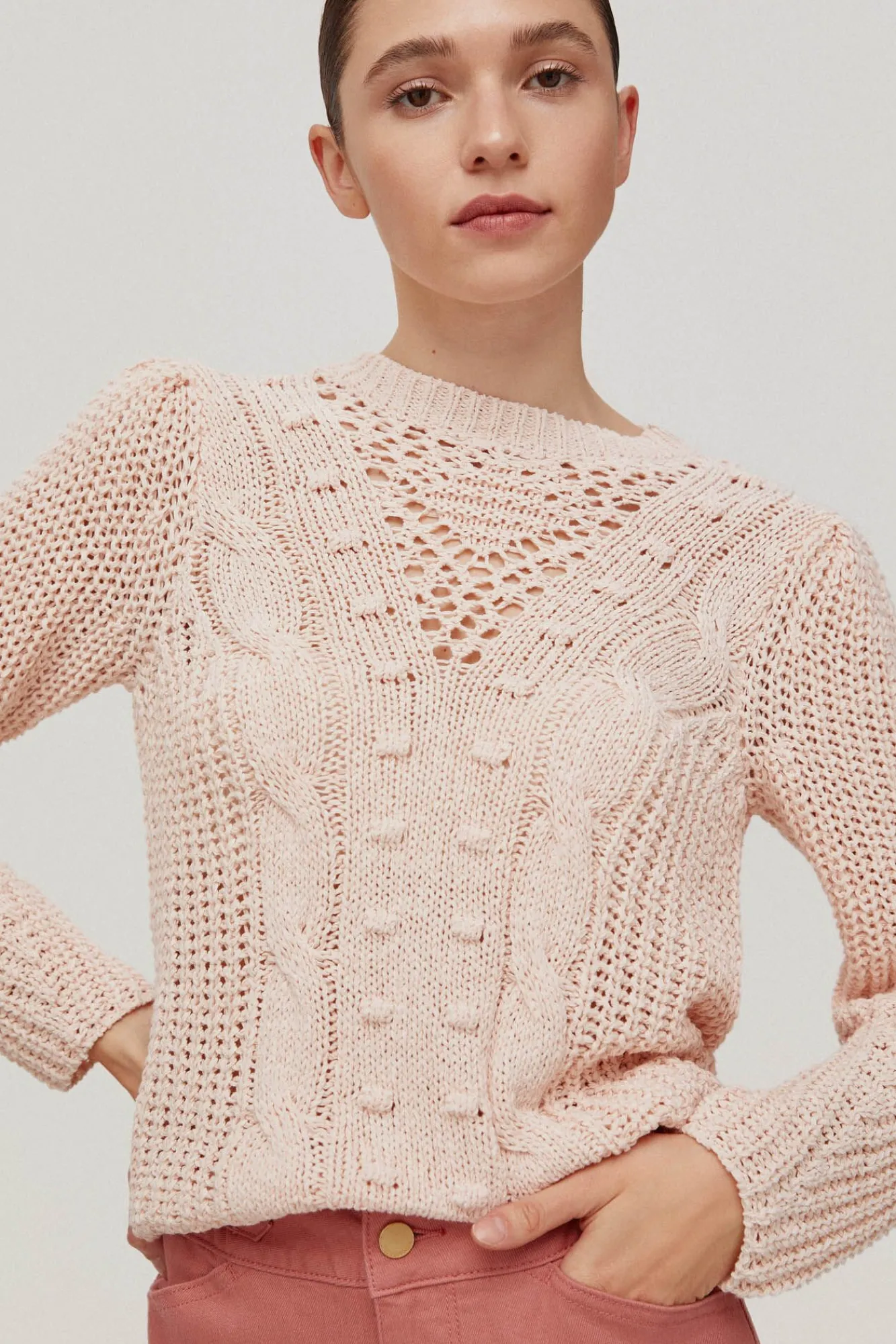 Jersey De Ochos Y Calados Manga Abullonada^Pedro del Hierro New