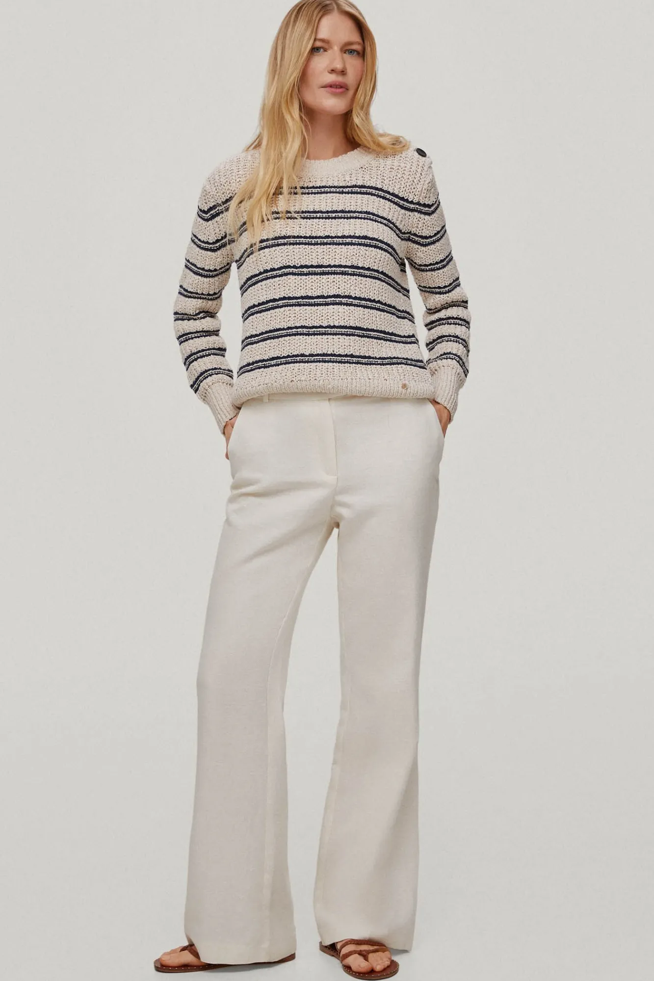 Jersey De Rayas Boton Joya^Pedro del Hierro Outlet