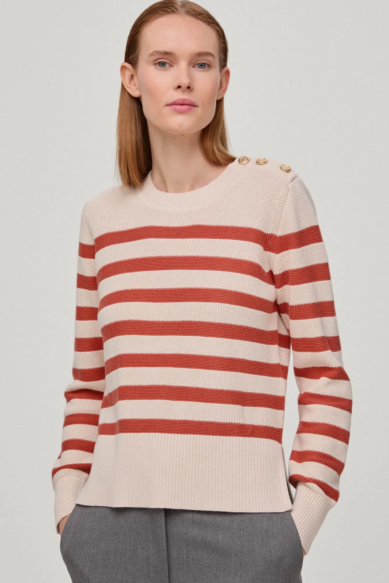 Jersey De Rayas Con Boton Joya^Pedro del Hierro Cheap
