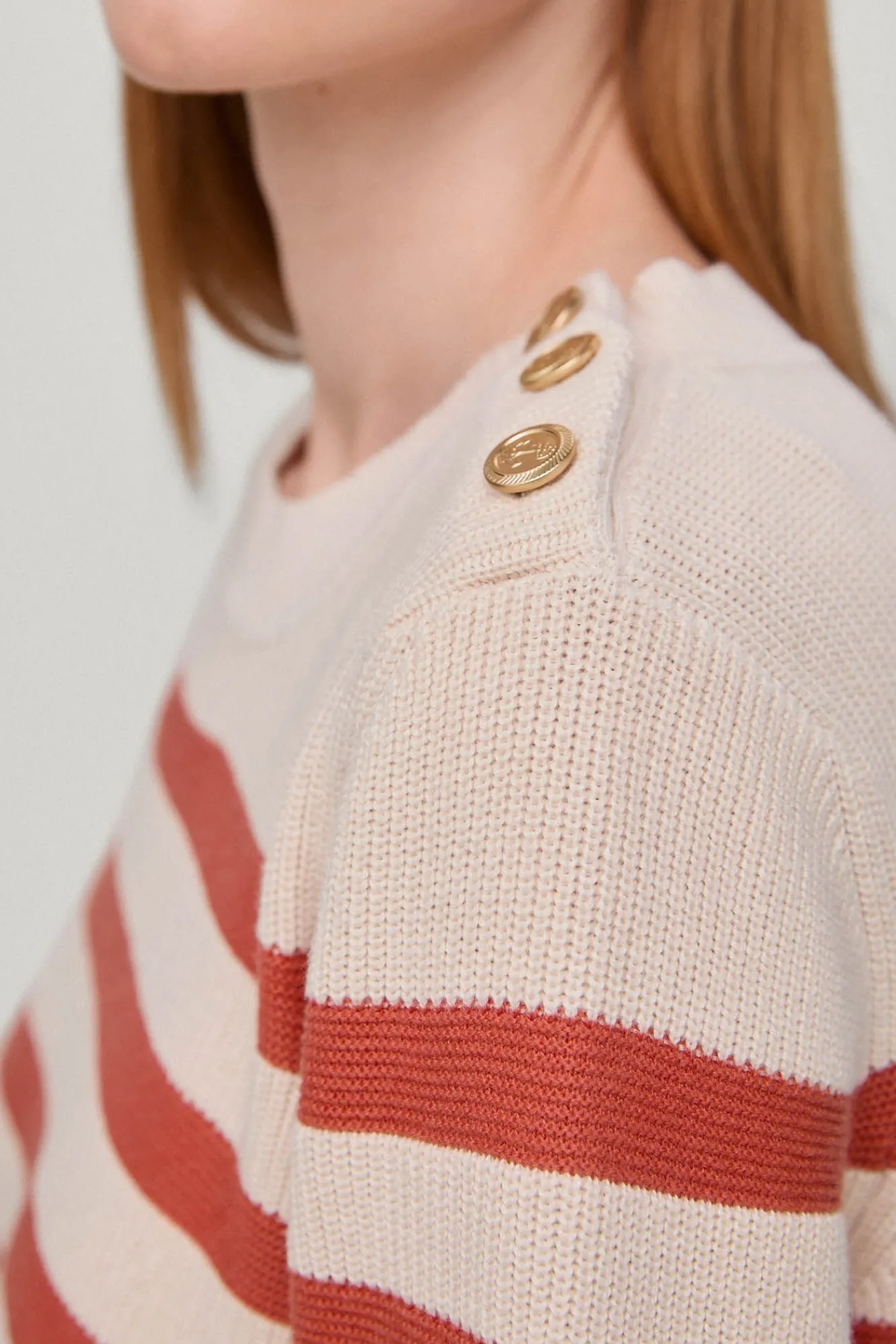 Jersey De Rayas Con Boton Joya^Pedro del Hierro Cheap