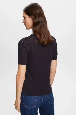Jersey Entallado Monocolor Con Lino^Esprit Discount