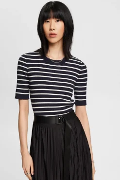 Jersey Entallado Rayas Punto Canale^Esprit Clearance