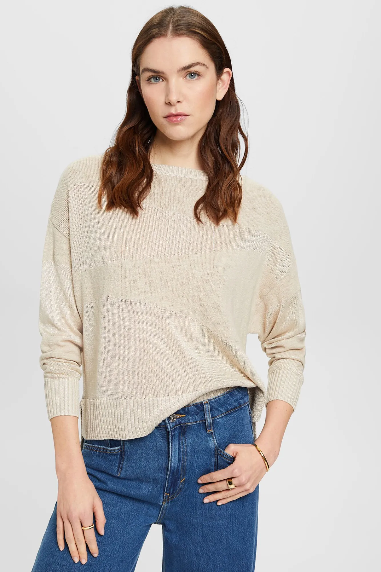 Jersey Holgado Color Block Viscosa^Esprit Cheap