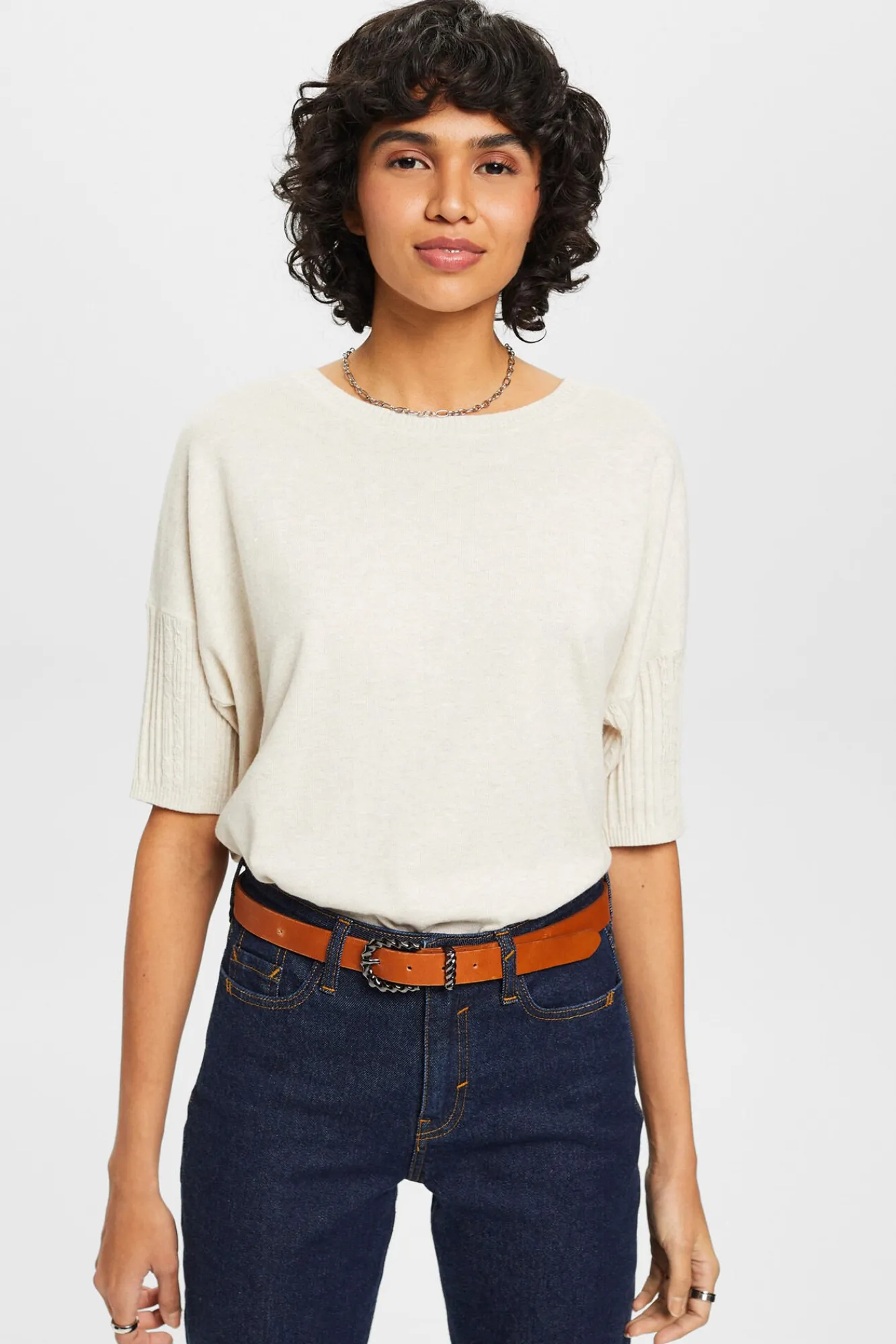 Jersey Holgado Mezcla De Puntos Con Algodon^Esprit Cheap