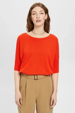 Jersey Holgado Mezcla De Puntos Con Algodon^Esprit Hot