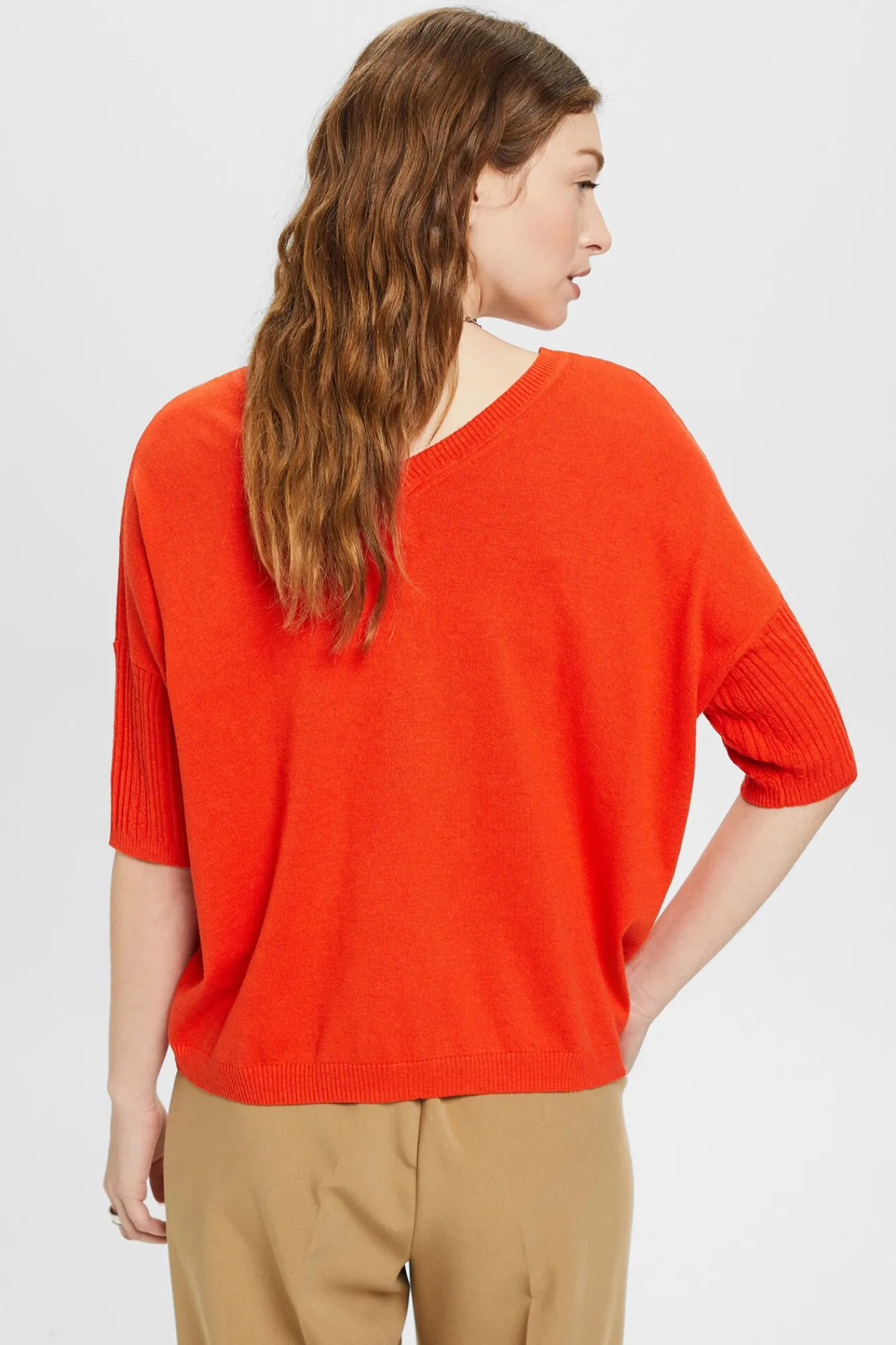 Jersey Holgado Mezcla De Puntos Con Algodon^Esprit Hot