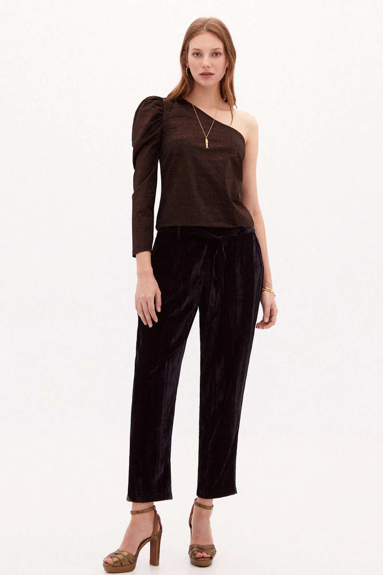 Joanne Camiseta Asimetrica Con Lurex^Hoss Intropia Best Sale