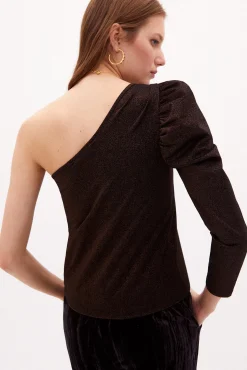 Joanne Camiseta Asimetrica Con Lurex^Hoss Intropia Best Sale