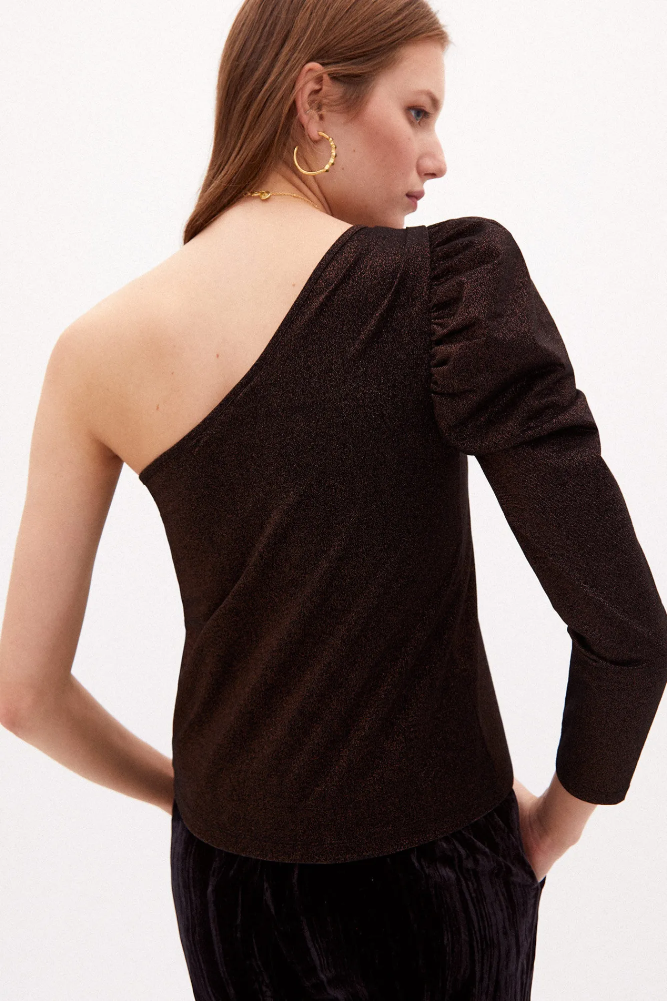 Joanne Camiseta Asimetrica Con Lurex^Hoss Intropia Best Sale