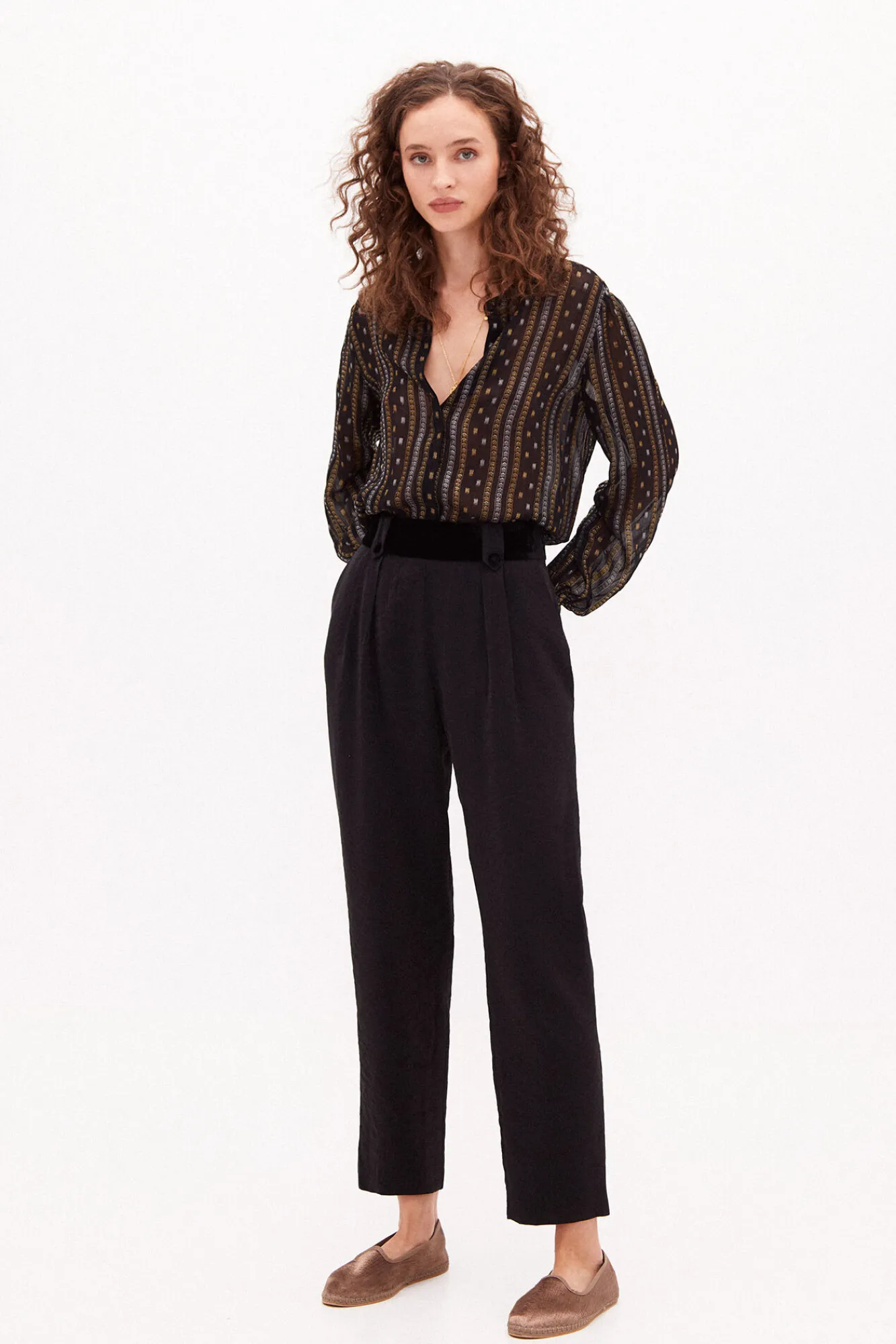 Jolie Pantalon Satinado Con Botones^Hoss Intropia Online