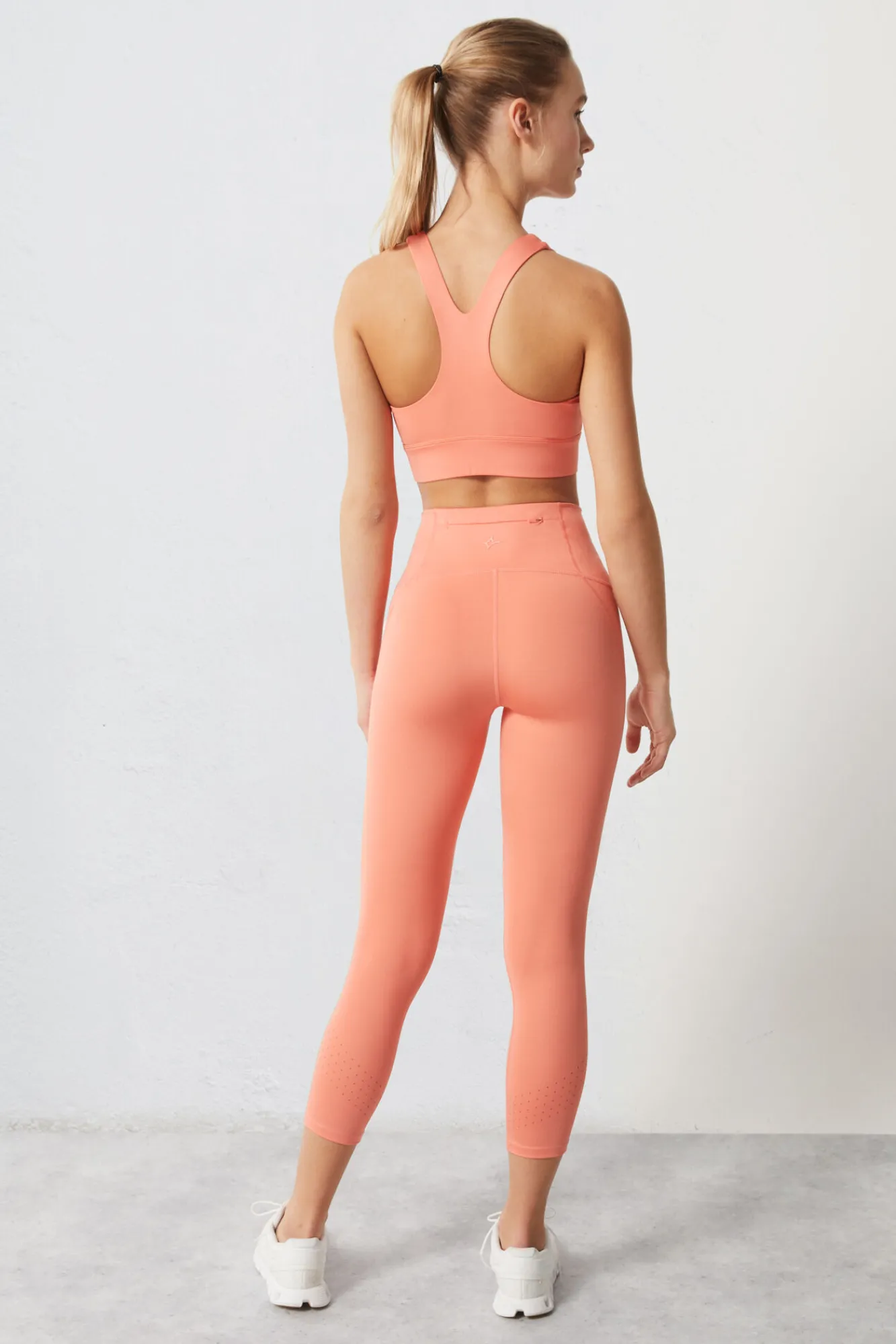 Leggings Crop Coral 4D Stretch^Dash and Stars Flash Sale