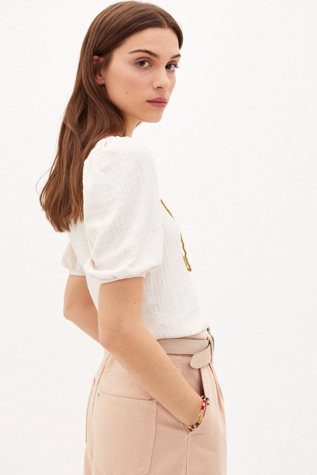Leire Camiseta Con Textura^Hoss Intropia Online