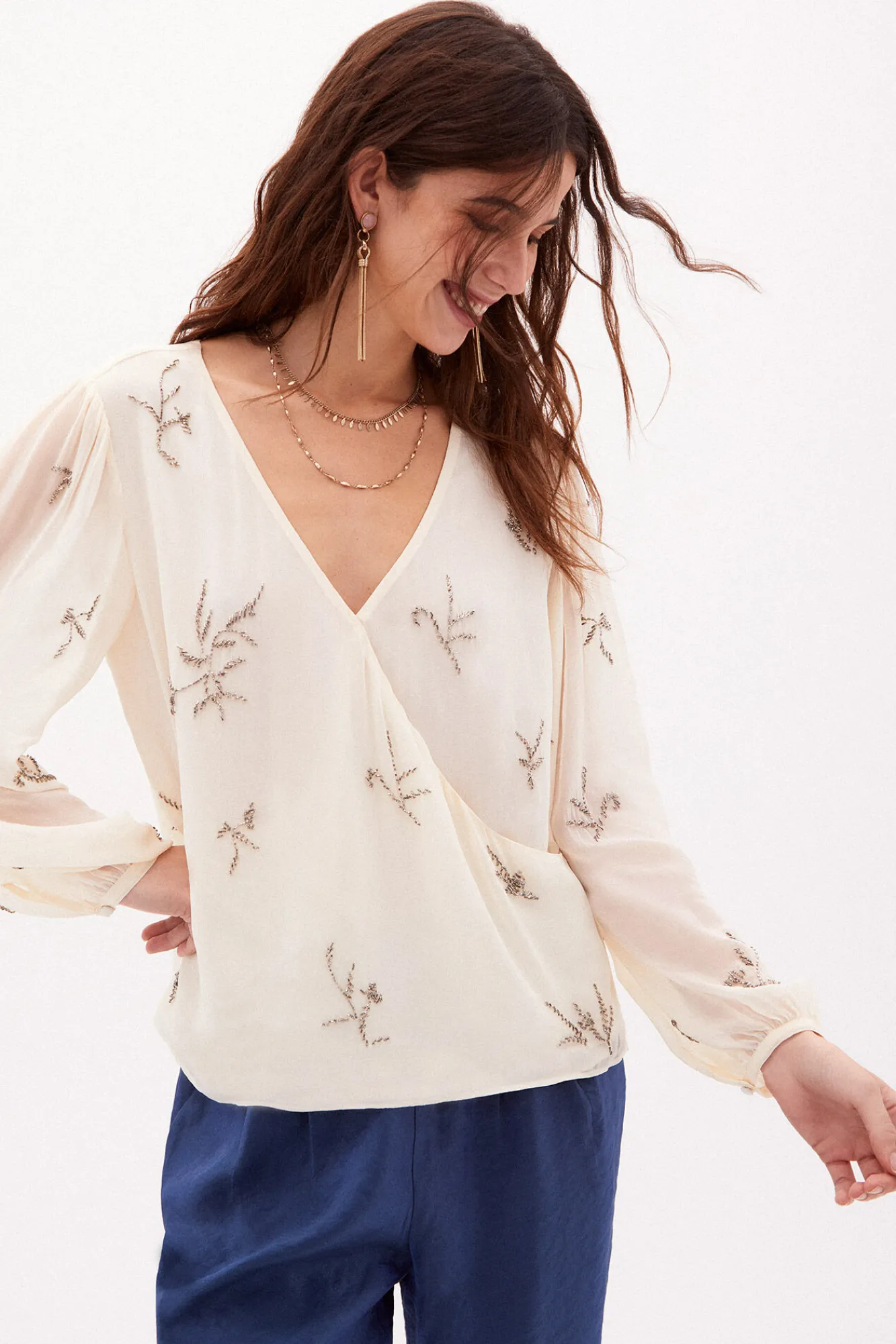 Lisa Blusa Con Abalorios^Hoss Intropia Cheap