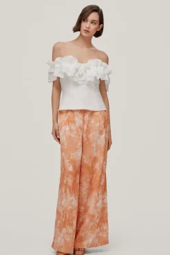 Luli. Top Off Shoulders Con Volantes^TFP by Tamara Falco Sale