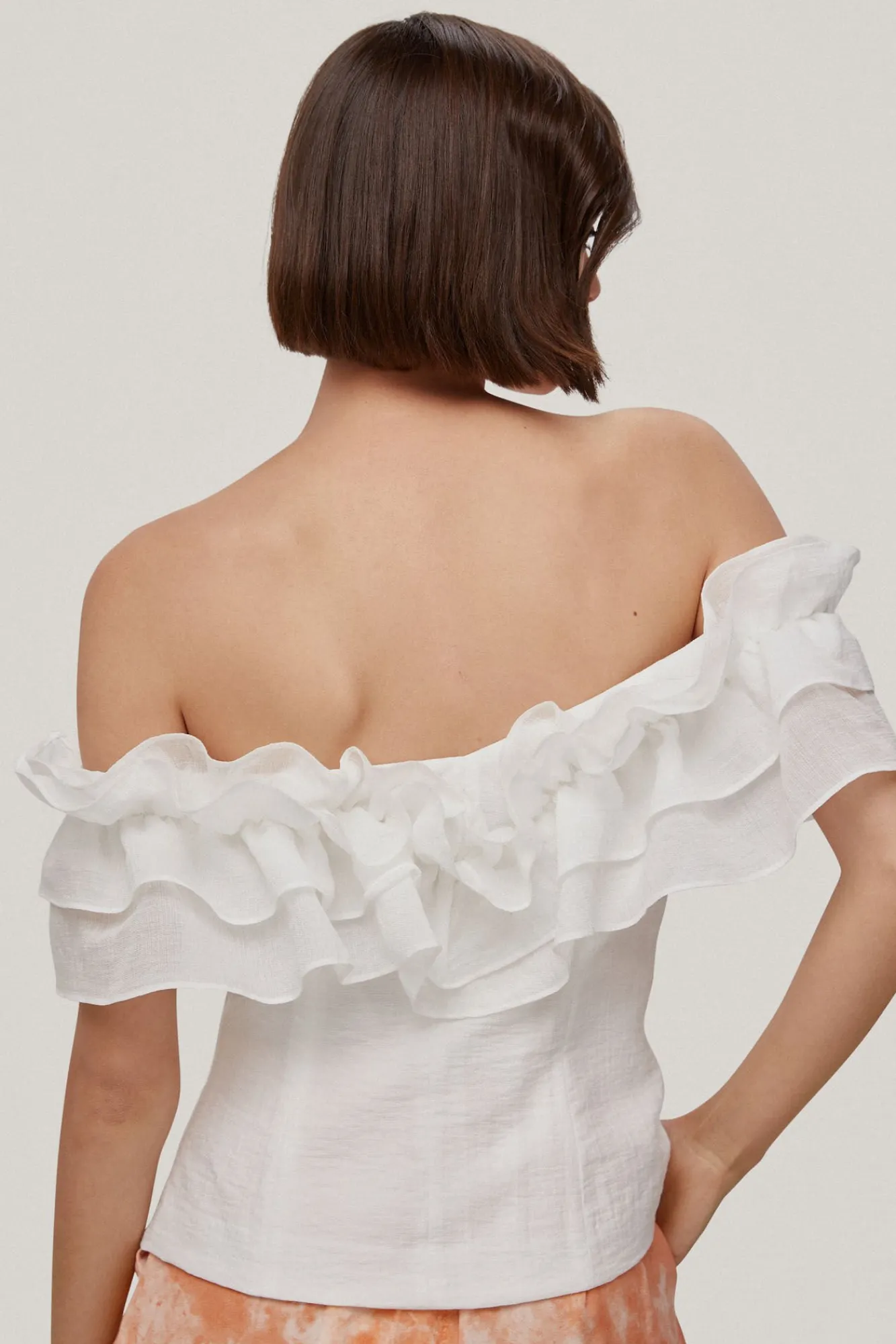 Luli. Top Off Shoulders Con Volantes^TFP by Tamara Falco Sale