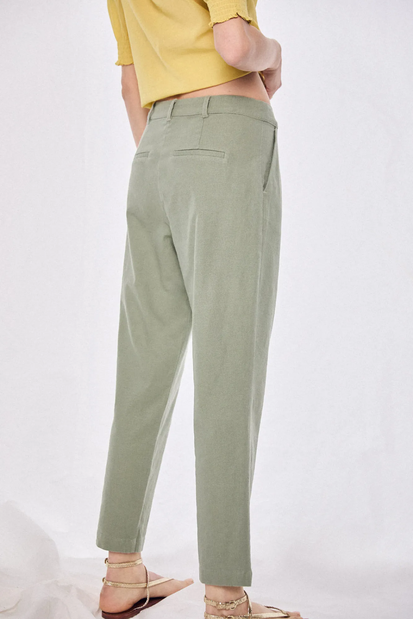 Mamiri Pantalon Pitillo En Mezcla Lino^Hoss Intropia Cheap