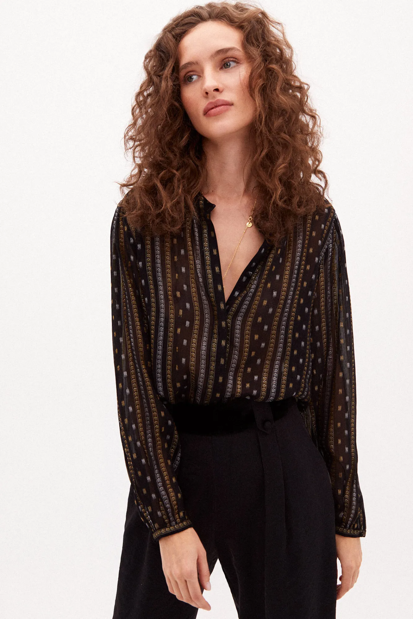 Mara Camisa Semitransparente Con Lurex^Hoss Intropia Cheap