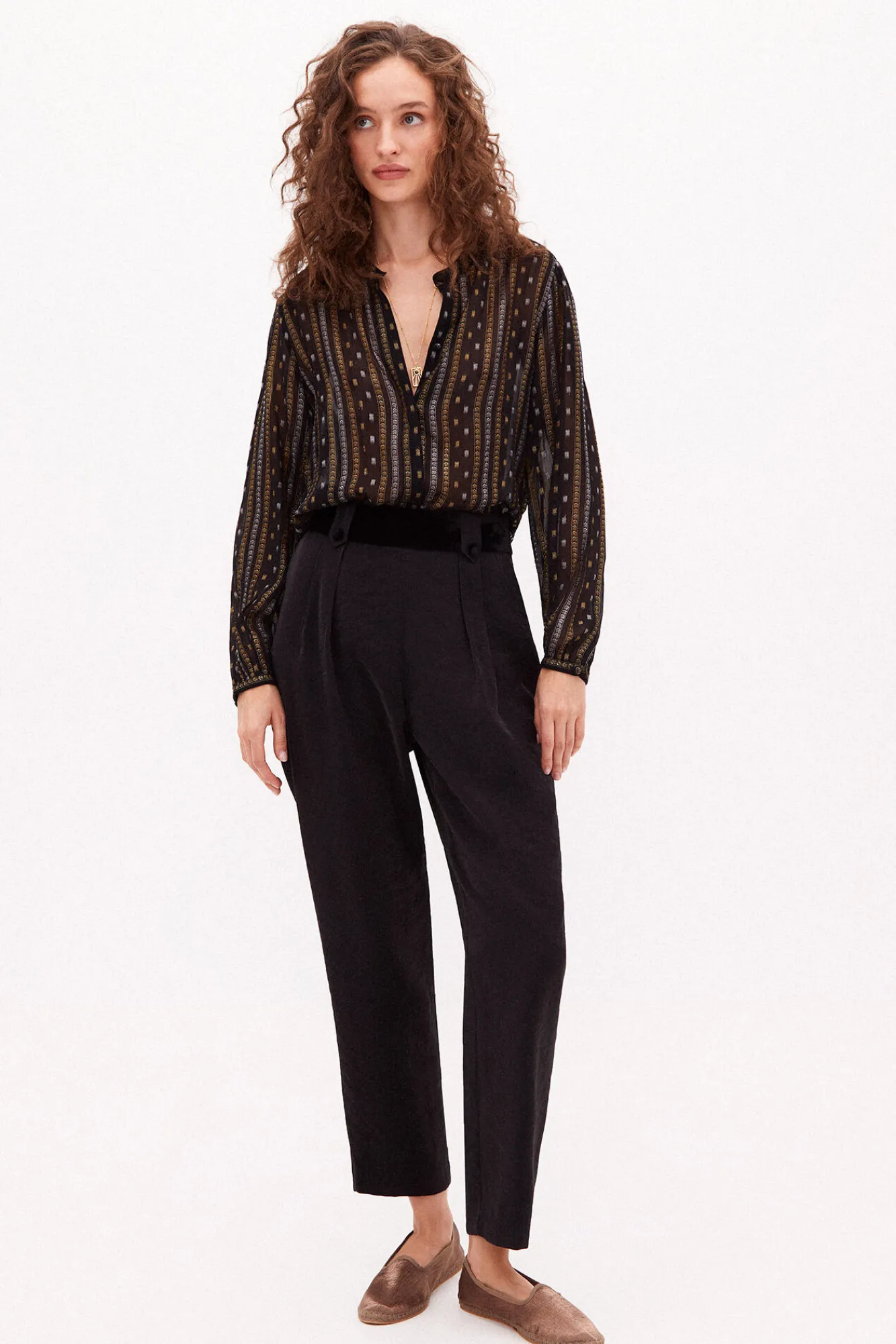 Mara Camisa Semitransparente Con Lurex^Hoss Intropia Cheap