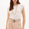 Margot Camiseta De Lino Rayas^Hoss Intropia Hot