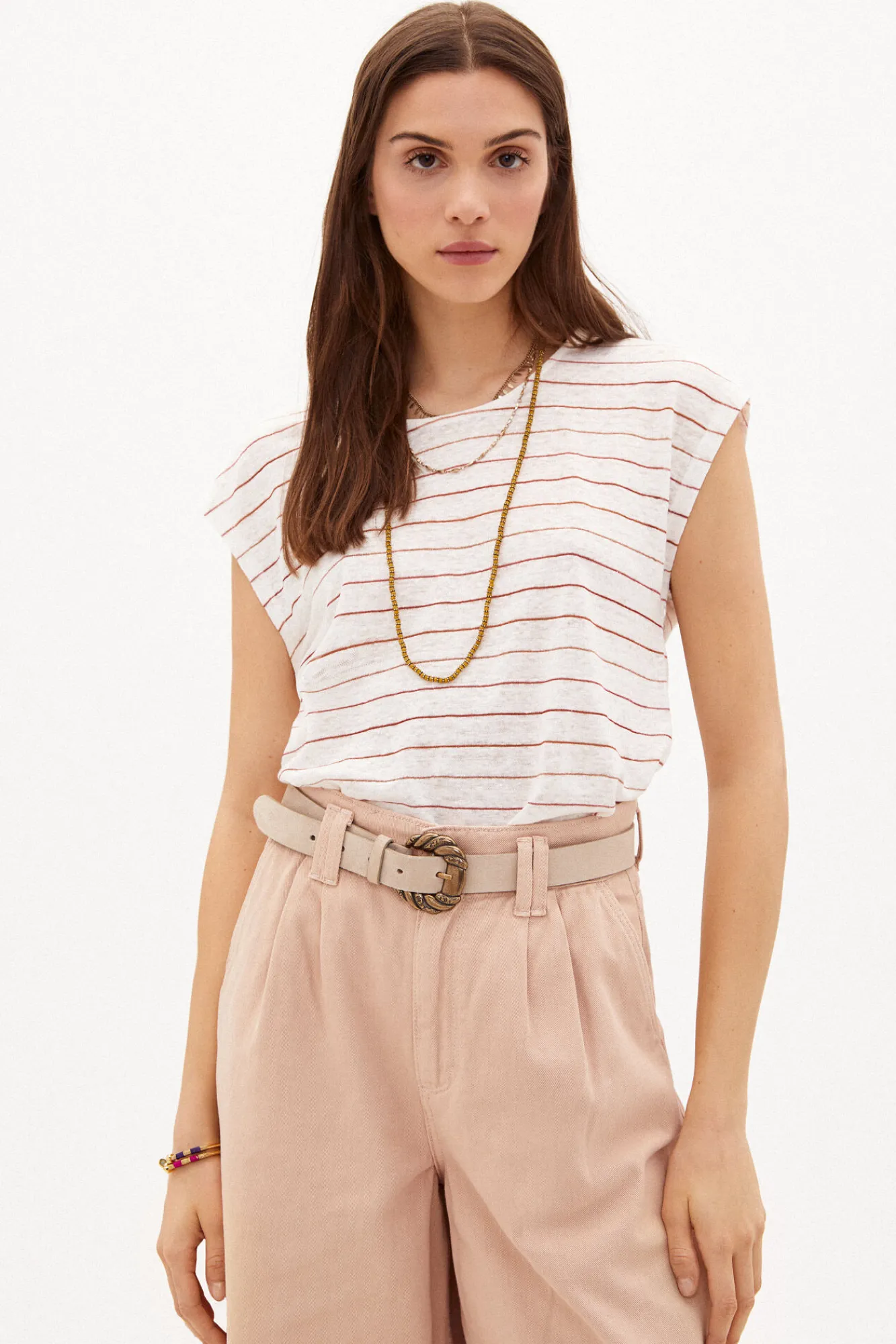 Margot Camiseta De Lino Rayas^Hoss Intropia Hot