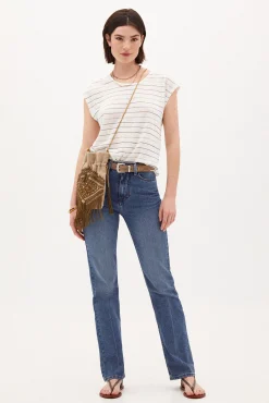 Margot Camiseta De Lino Rayas^Hoss Intropia Store
