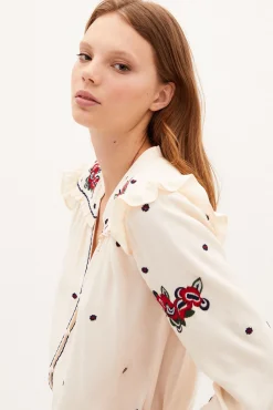 Marina Blusa Fluida Con Bordados^Hoss Intropia Shop