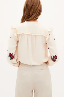 Marina Blusa Fluida Con Bordados^Hoss Intropia Shop