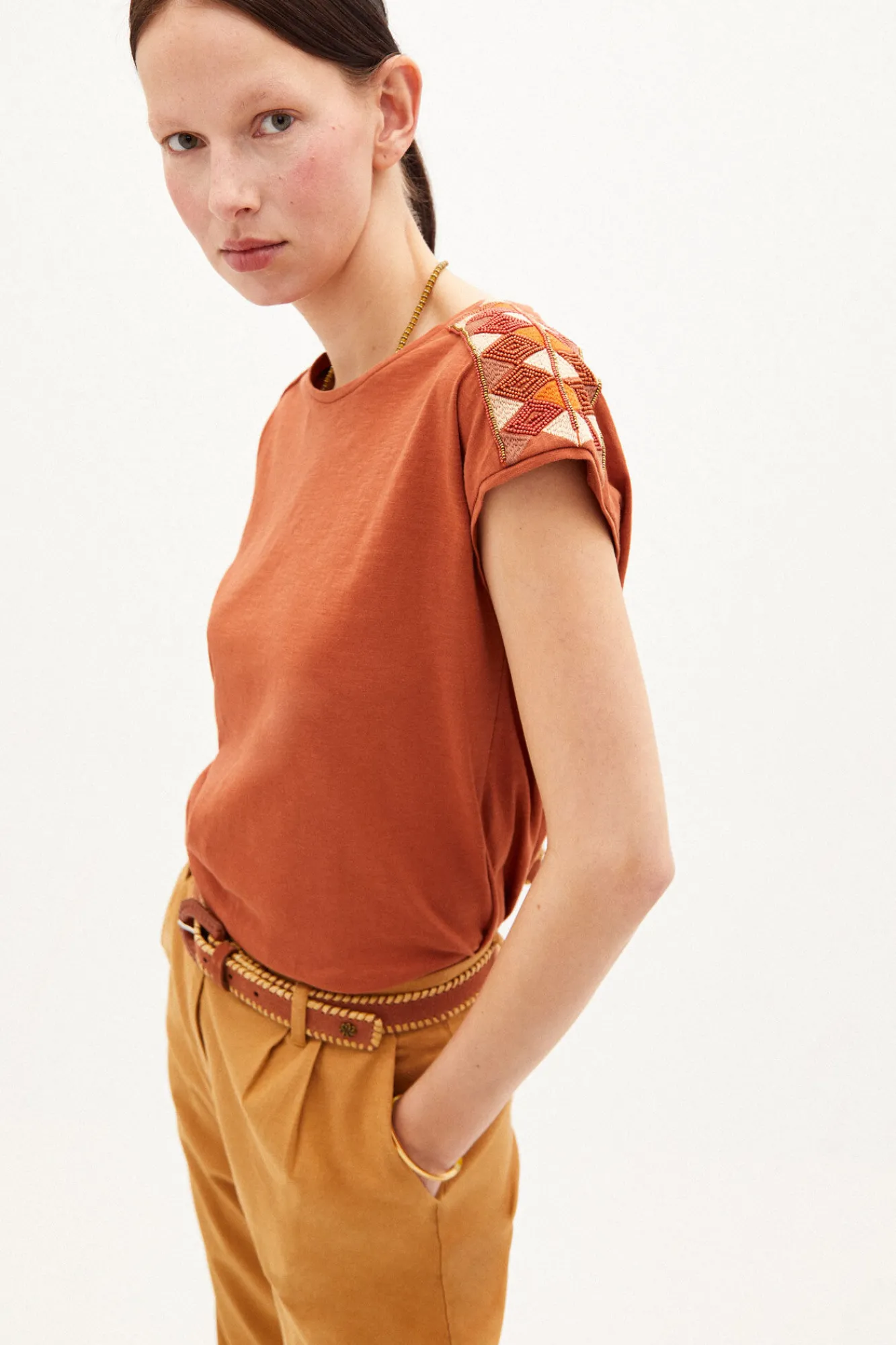 Marina Camiseta Con Abalorios^Hoss Intropia Online