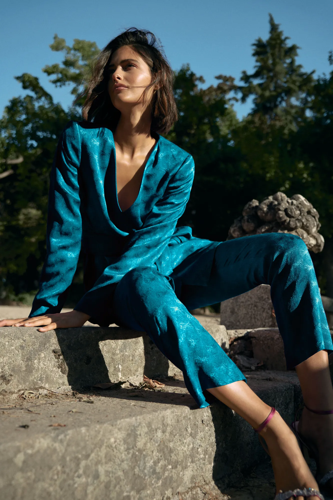 Mosaico Pantalon Crop Flare^TFP by Tamara Falco Clearance