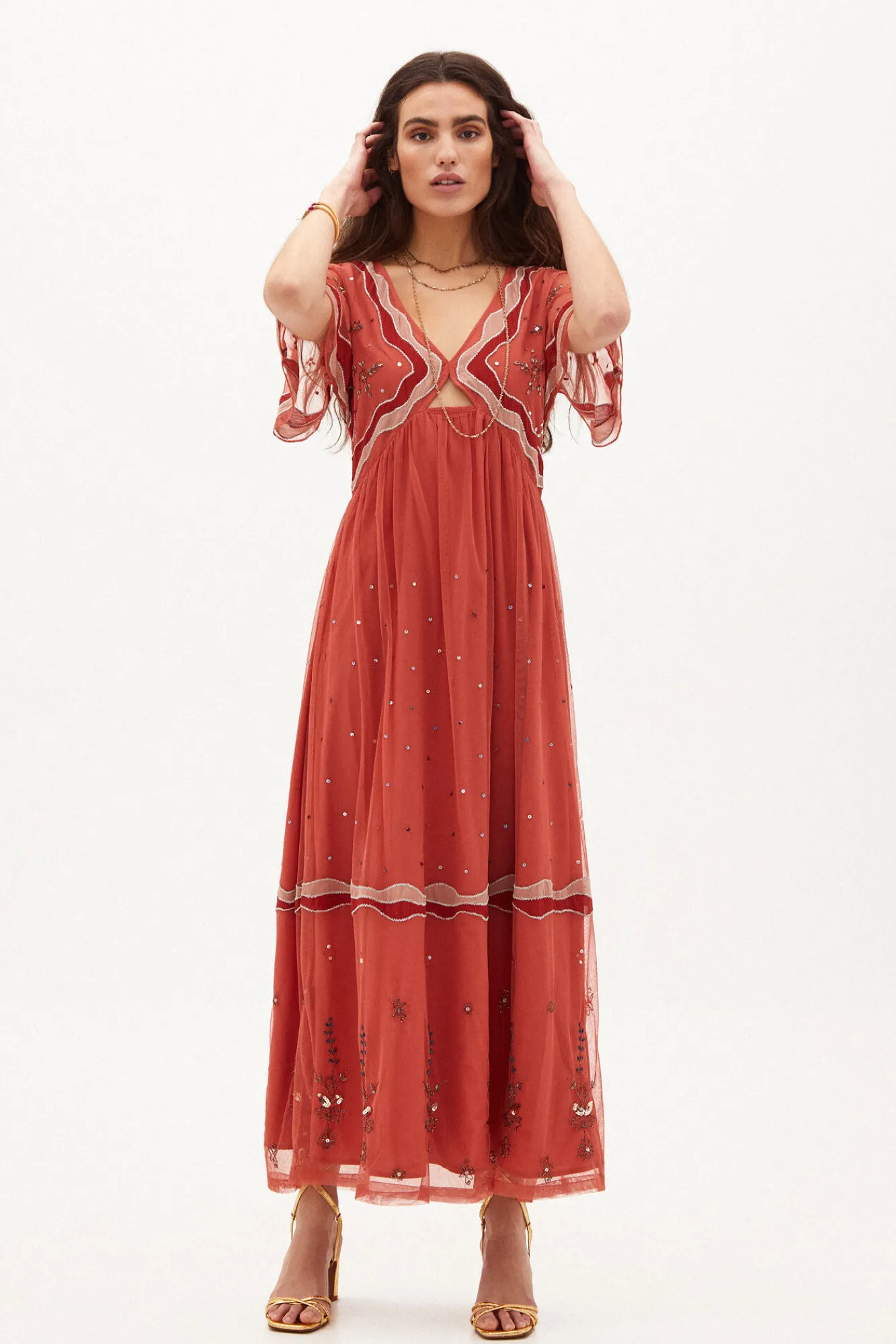 Nuria Vestido Midi Bordado^Hoss Intropia Fashion