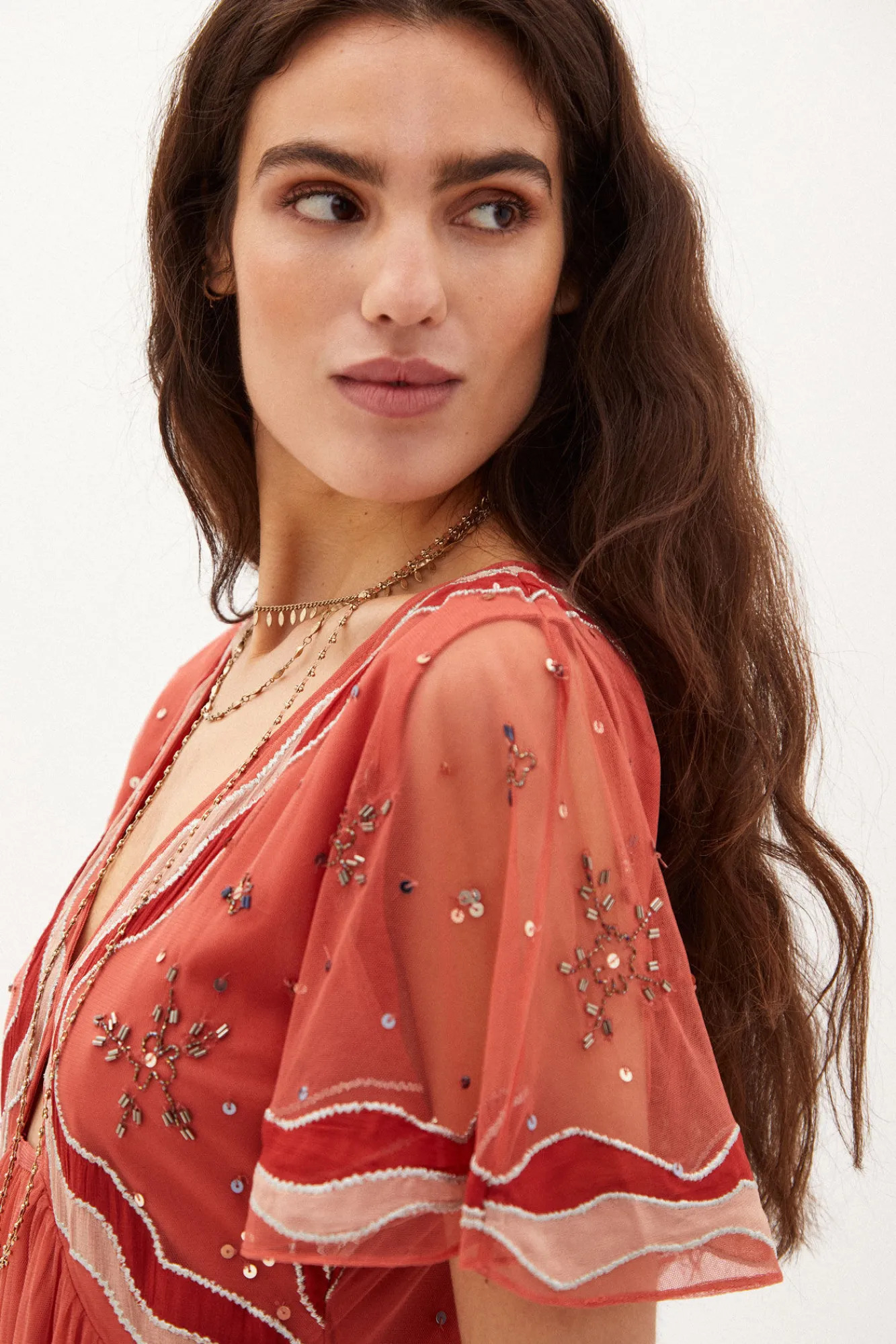 Nuria Vestido Midi Bordado^Hoss Intropia Fashion
