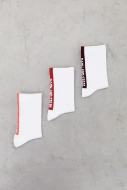 Pack 3 Calcetines Cortos Tecnicos Logo Blanco^Dash and Stars Store