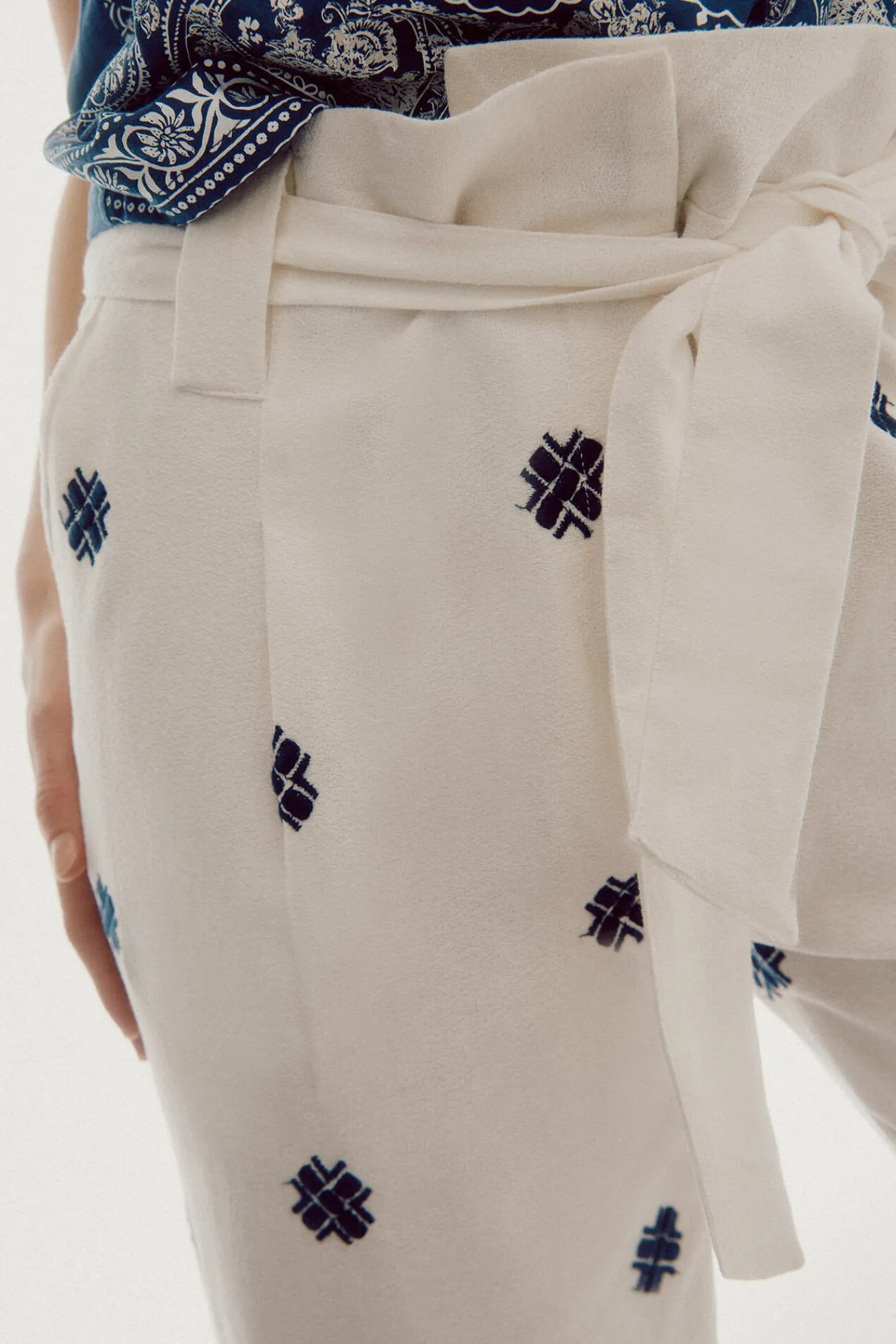 Pantalon Con Bordados^Slowlove Clearance