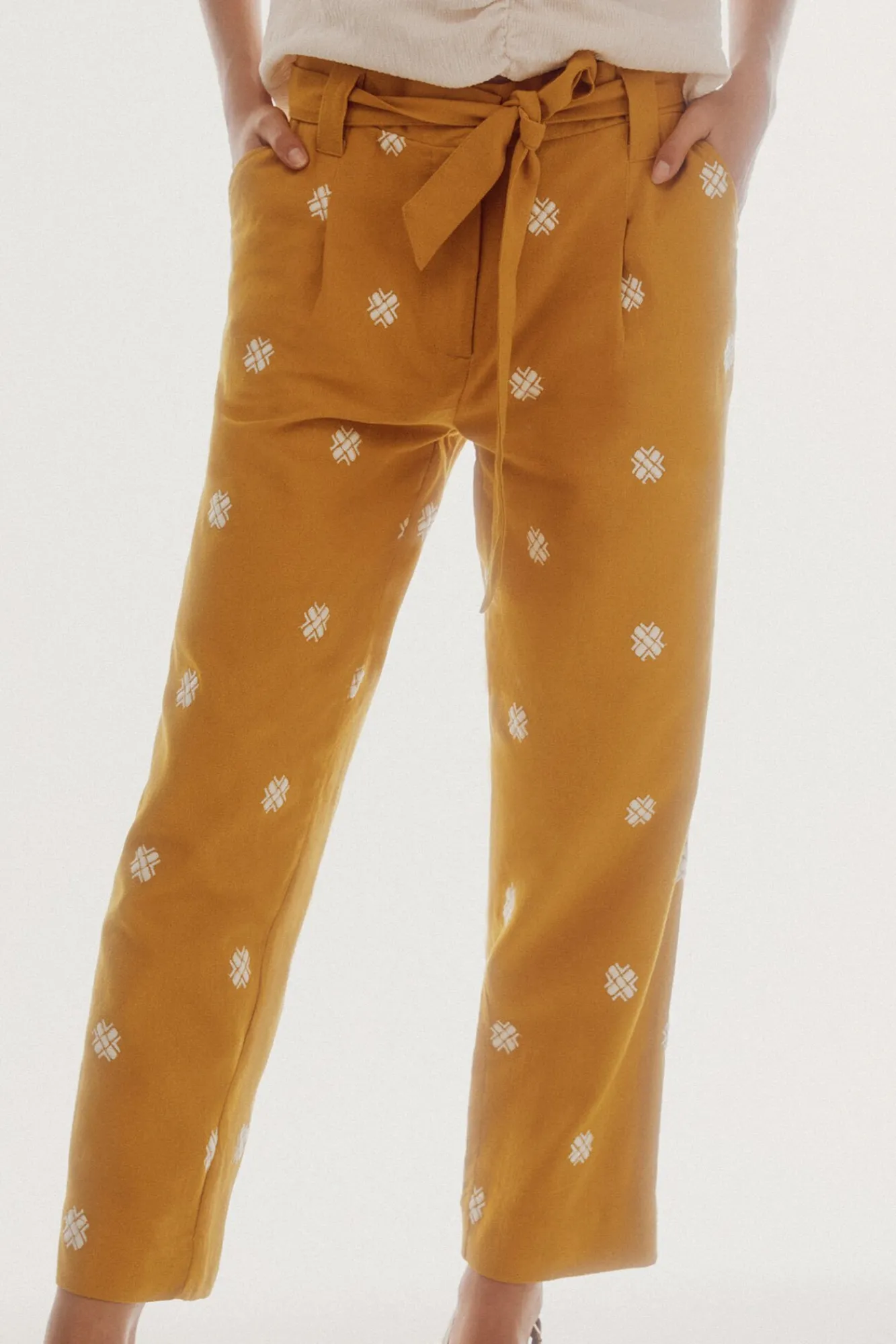 Pantalon Con Bordados^Slowlove Cheap