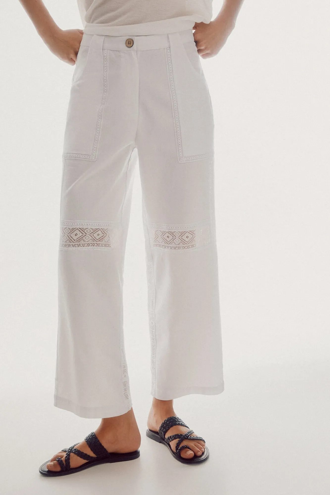 Pantalon Con Cintas De Croche^Slowlove Online