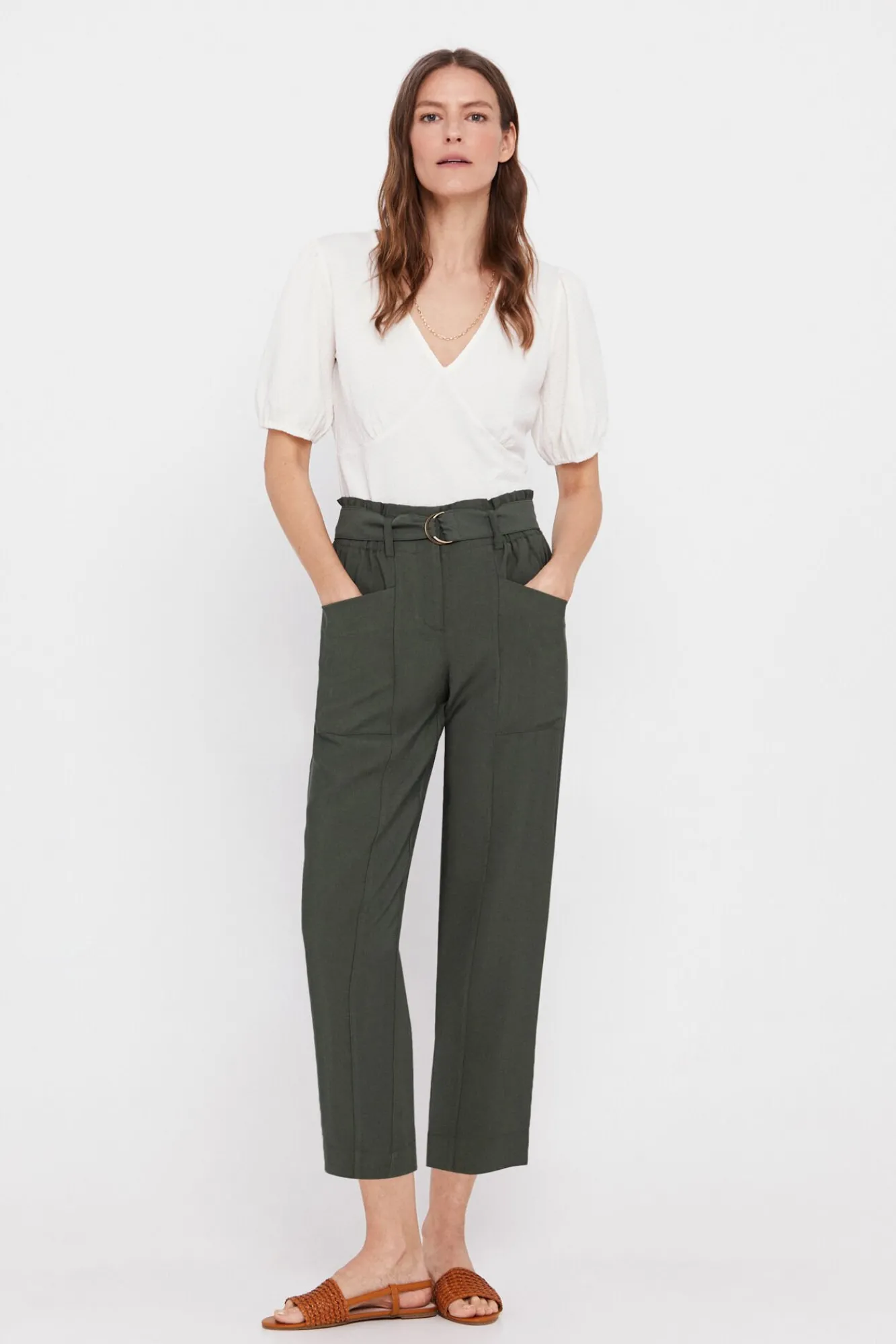Pantalon Con Cinturon^Cortefiel Shop