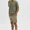 Pantalon Corto Chino De Algodon Organico.^Selected Cheap