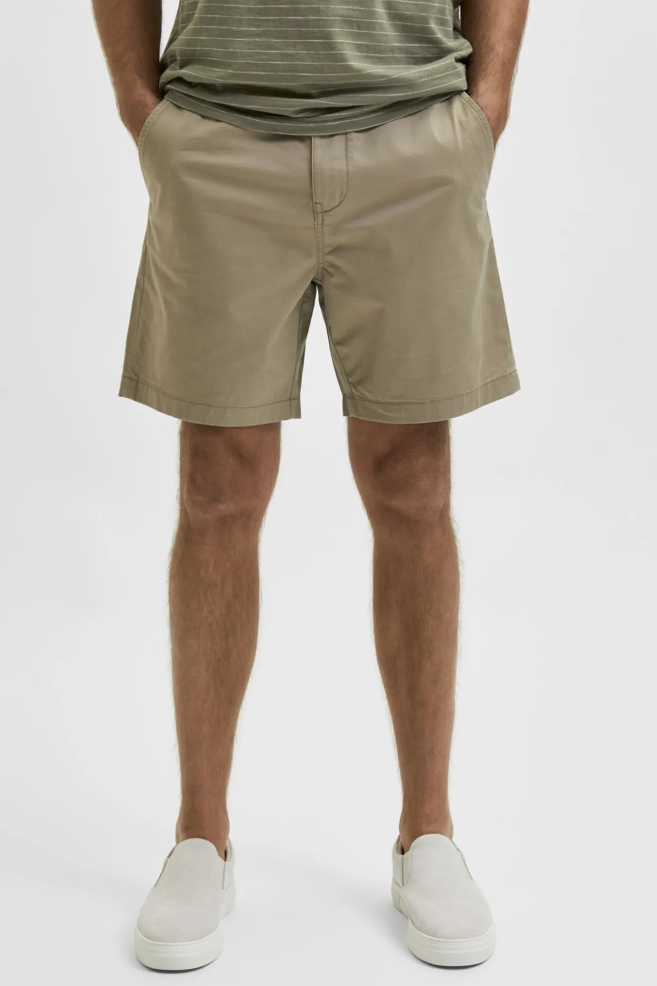 Pantalon Corto Chino De Algodon Organico.^Selected Cheap
