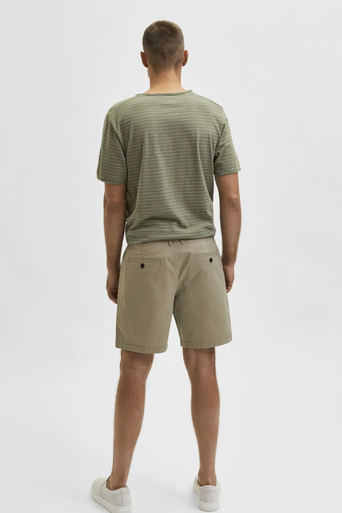 Pantalon Corto Chino De Algodon Organico.^Selected Cheap