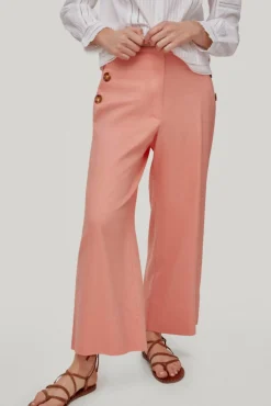 Pantalon Cropped Culotte Con Botones^Pedro del Hierro Discount