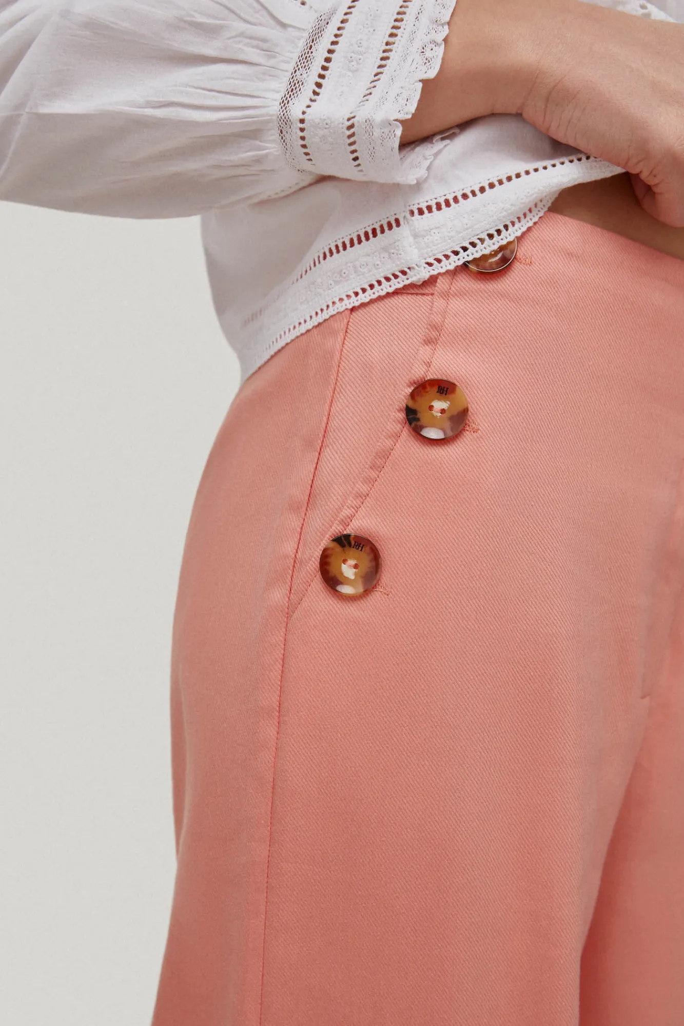 Pantalon Cropped Culotte Con Botones^Pedro del Hierro Discount